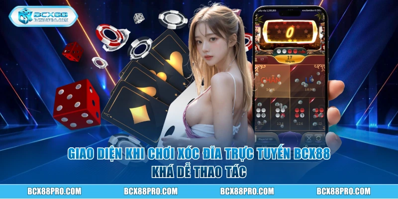 Giao diện khi chơi xóc đĩa trực tuyến khá dễ thao tác