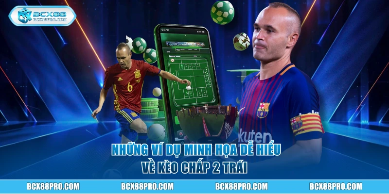 Những ví dụ minh họa dễ hiểu về kèo chấp 2 trái